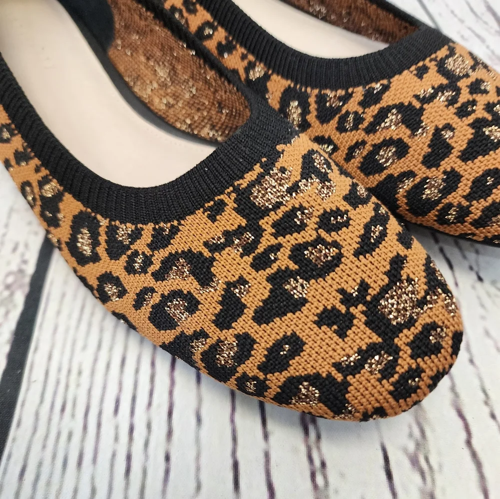 Sanctuary Brown Black Leopard Print Flats Size‎ 8 1/2